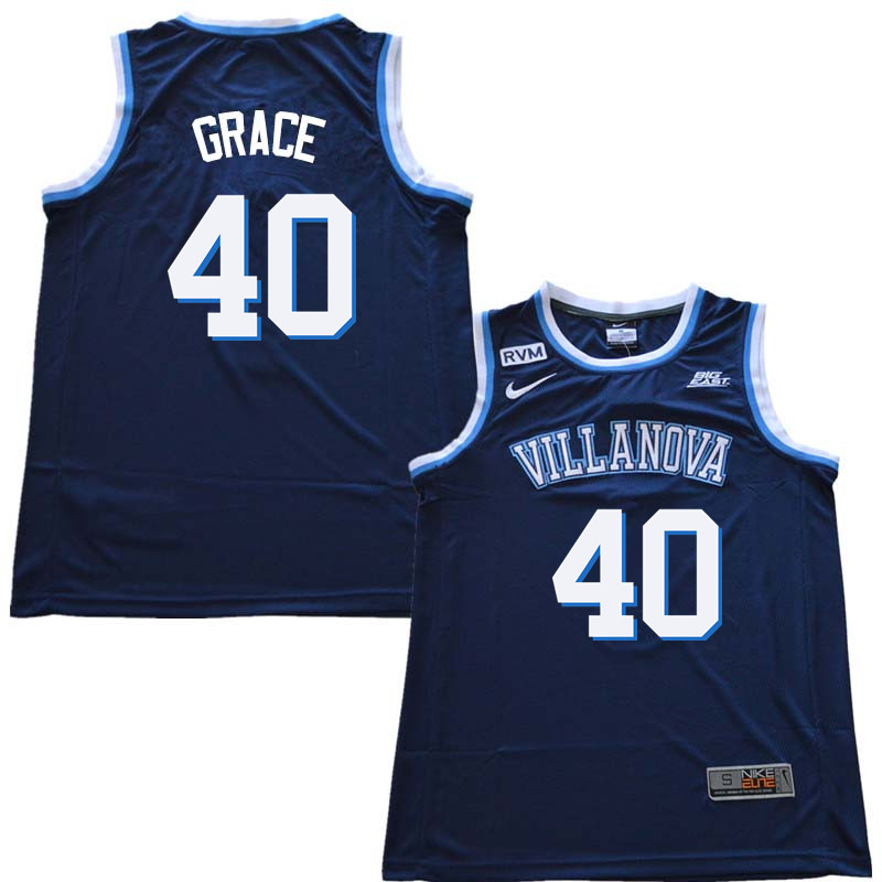 2018 Men #40 Denny Grace Willanova Wildcats College Basketball Jerseys Sale-Navy - Click Image to Close